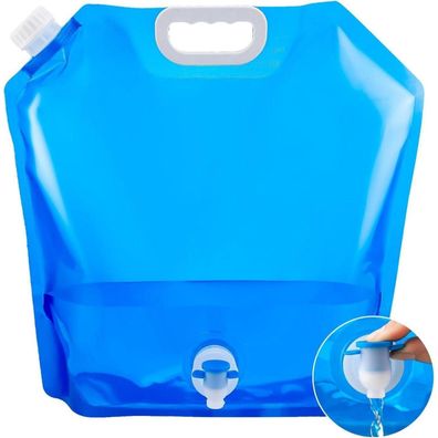 Faltbarer Wasserkanister mit Hahn 5L Trinkwasser Camping Outdoor Wanderungen