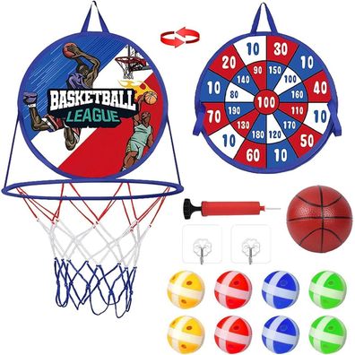 Basketballkorb Dartscheibe-Set Kinder 2in1 Mini Basketballkorb Zimmer Spielzeug
