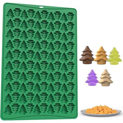 Weihnachts-Silikonform 100 Mulden Mini-Weihnachtsbaum Süßigkeiten Backen