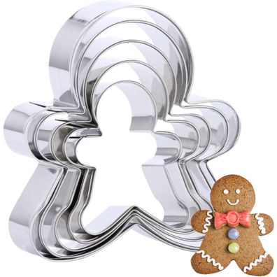 Lebkuchen-Ausstechformen Set 5 Stück Edelstahl Weihnachten Party Deko