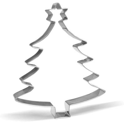 Ausstechform Weihnachtsbaum Stern 13,8 cm Edelstahl festlich Backen Cookie