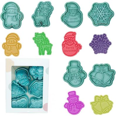 6er Set Yealoo Weihnachts Ausstechformen Keksausstecher Plätzchenformen 3D