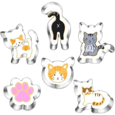 Katze Ausstechformen Set für Themed Party - 6-teilig