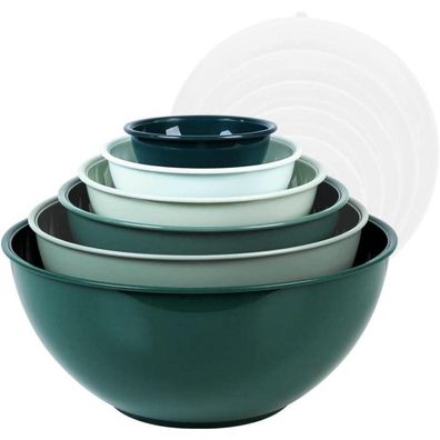 BoxedHome Grün Rührschüsseln Set mit Deckel 12er-Pack Mixing Bowl Set