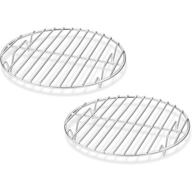 Abkühlgitter Rund 2er Set Edelstahl Backgitter Kühlen Dämpfen 27cm