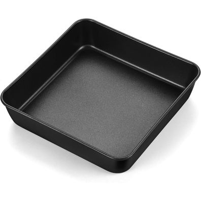 Joyfair Quadratische Kuchenform Edelstahl Backform Antihaft 21x21x5 cm Brownie
