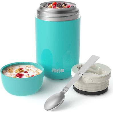 Thermobehälter Essen 710ml Edelstahl Warmhaltebox Löffel Suppe Babybrei