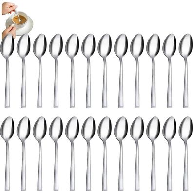 Teelöffel Set 24 Stück Edelstahl Kaffeelöffel Espressolöffel Dessertlöffel