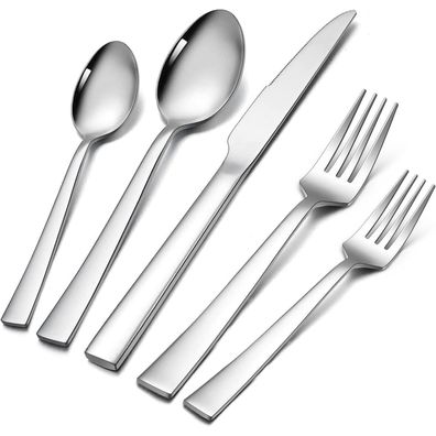 Herogo 20-teilig Edelstahl Besteckset für 4 Personen Silber Poliert