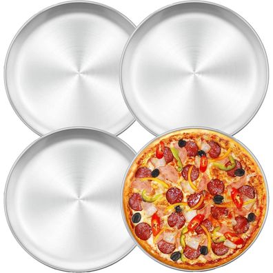 Herogo Pizzablech Set 30cm Edelstahl Rund Pizzaform Backofen Backen Braten