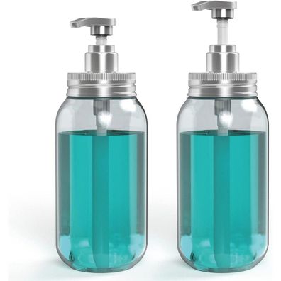 2er Set 750ml Kunststoff Seifenspender Pumpspender Badezimmer Dusch Shampoo