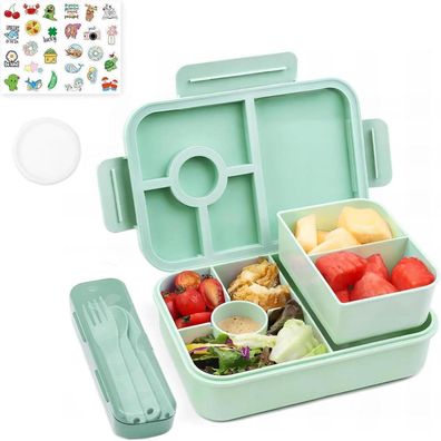 Bugucat Brotdose Kinder Lunchbox Auslaufsicher 1300ML 3PCS - Bento Box für