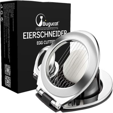 Bugucat Eierschneider Edelstahl 2in1 Egg Slicer Splitter Chopper Eiteiler