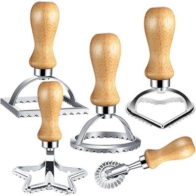 Bugucat Ravioli Ausstechformen Teigtaschenrad Pierogie Keksform (5er