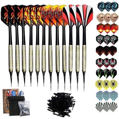Sinwind Dartpfeile für Elektronische Dartscheibe, Softdart Set 12 Stück