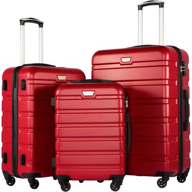 Coolife Premium Hartschalenkoffer Trolley Kofferset Handgepäck TSA-Schloss