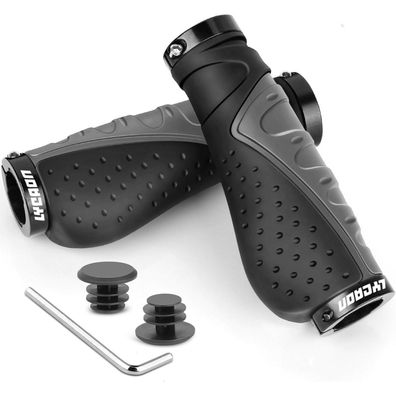 LYCAON Bike Lenker Griffe Fahrrad Ergonomisch rutschfeste Gummi MTB BMX Grau
