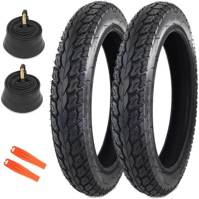 2er-Pack MEGHNA 14x2.125 E-Bike Reifen Zoll 57-254 + Schlauch 14x1.75/2.125