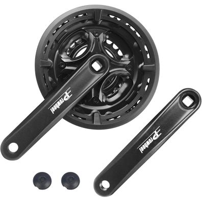 3x6/7/8 Gang Kettenradgarnitur 42-34-24 Zähne Kurbelgarnitur 170mm MTB Schwarz