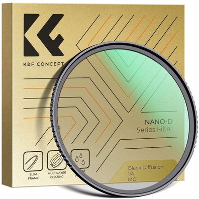 49mm K&F Concept Nano-D Black-Mist Promist 1/4 Video Portrait Filter