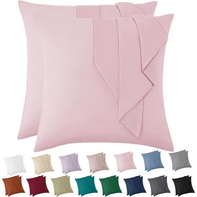 Vielit Kissenbezug Rosa Mikrofaser 80x80 2er Set OEKO-TEX Hypoallergen
