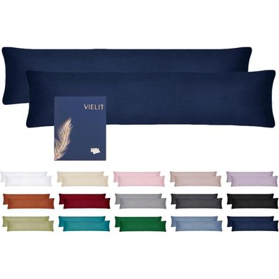 Vielit Seitenschläferkissenbezug 40x145 2er Set Weich Kissenhülle Öko-Zertifikat