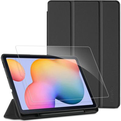 EasyAcc Samsung Galaxy Tab S6 Lite Hülle 10.4 Zoll mit Schutzfolie Schwarz
