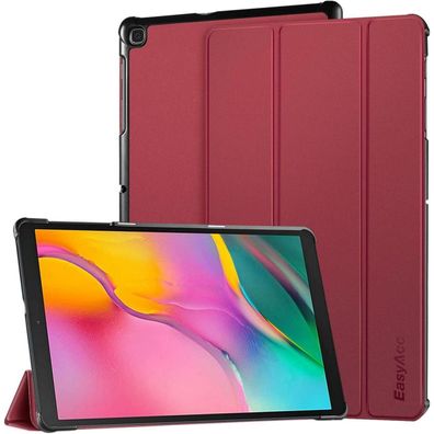 EasyAcc Samsung Galaxy Tab A 10.1 2019 Hülle Slim PU Leder Rotwein