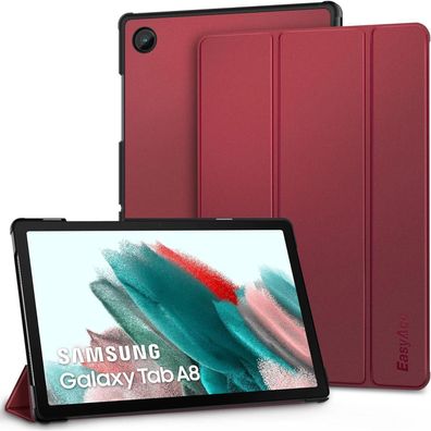 Samsung Galaxy Tab A8 2022/2021 Hülle Ultradünn PU Leder Rotwein