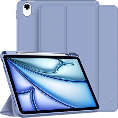 iPad Air M2 11 Zoll Hülle Stifthalter Trifold Ständer Nebelblau