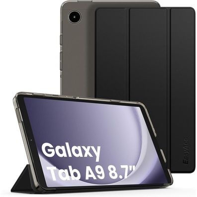 Schwarze Ultradünne PU Leder Hülle für Samsung Galaxy Tab A9 8.7 Zoll 2023