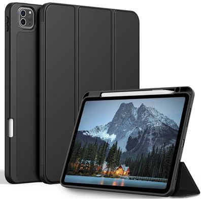 Hülle für iPad Pro 11 Zoll 2022/2021/2020/2018 Stifthalter Schwarz