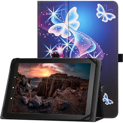 Universal 9-10 Zoll Tablet Hülle Ständer Schutzhülle Silikonband Purple