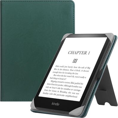 Universal eReader Hülle 6-6.8 Zoll Ständer PU Leder Handschlaufe Mint
