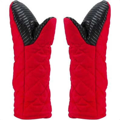 Ofenhandschuhe Set Hitzebeständig Grillhandschuhe Gummi 260? Anti-Rutsch