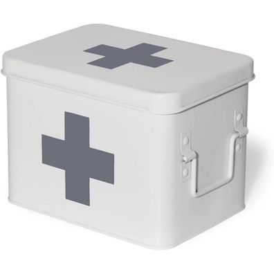 Theo&Cleo Medizin Box Metall Erste Hilfe Koffer Retro 22x16x16 CM