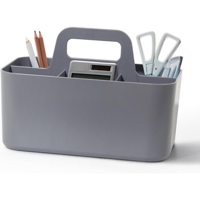 Sylando Griff Korb 24x15x11 cm Kunststoff Grau für Bad & Schreibtisch