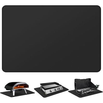 Hitzebeständige Grillmatte Feuerfest Schwarz 61x91,4 cm Schutzmatte