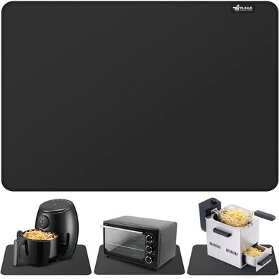 Hitzebeständige Silikonmatte für Heißluftfritteuse 30x45cm Schwarz