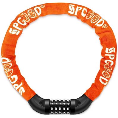Fahrradschloss Zahlen hohe Sicherheitsstufe 14 Farben Orange Stahlkettenglieder