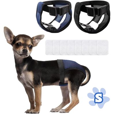 2er Pack Hundewindeln Läufigkeitshose verstellbare Schutzhose Waschbare