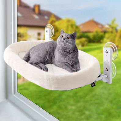 GUUSII HOME Katzen Fensterliege Hängematte 25kg Weiß M
