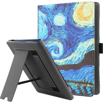 Universal Ständer Hülle für 6-6.8 Zoll eReader PU Leder Cover Handschlaufe