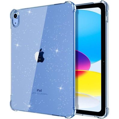 iPad 10. Generation 10,9 Zoll 2022 Hülle - TPU Schutzhülle Klar + Glitzer