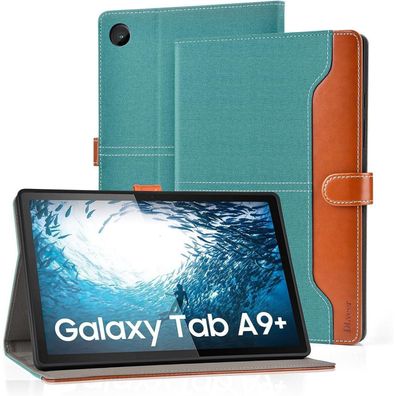 DLveer Hülle für Samsung Galaxy Tab A9+ Plus (11 Zoll, 2023) - PU Leder & TPU