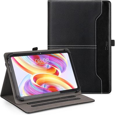 DLveer Universal PU Leder Hülle für 11 Zoll Tablet, Schwarz