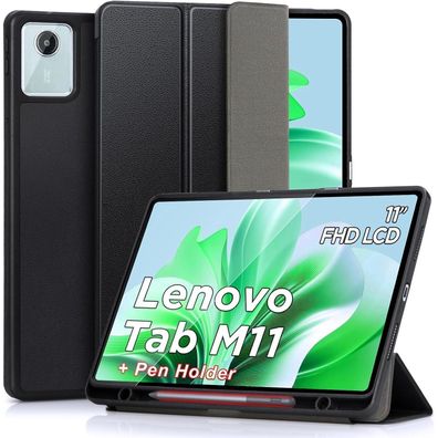 DLveer Hülle für Lenovo Tab M11 mit Stifthalter - Slim TPU Rückseite