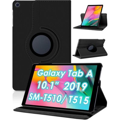 Leder Schutzhülle Samsung Galaxy Tab A 10.1 2019 Ultra Dünn Schwarz