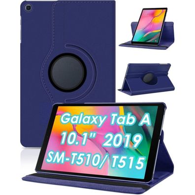 Hülle für Samsung Galaxy Tab A 10.1 2019 Schutzhülle Rotierend Dunkelblau