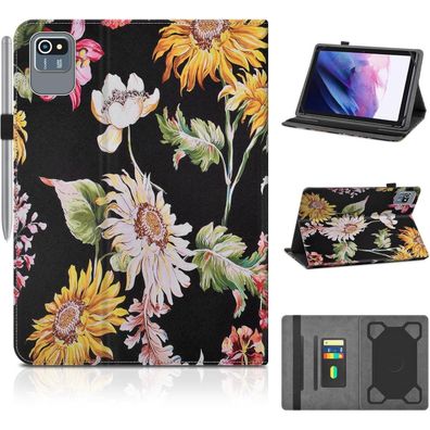 KATUMO Universal 10 Zoll Tablet Hülle Cover Case Crisantemi in fiore